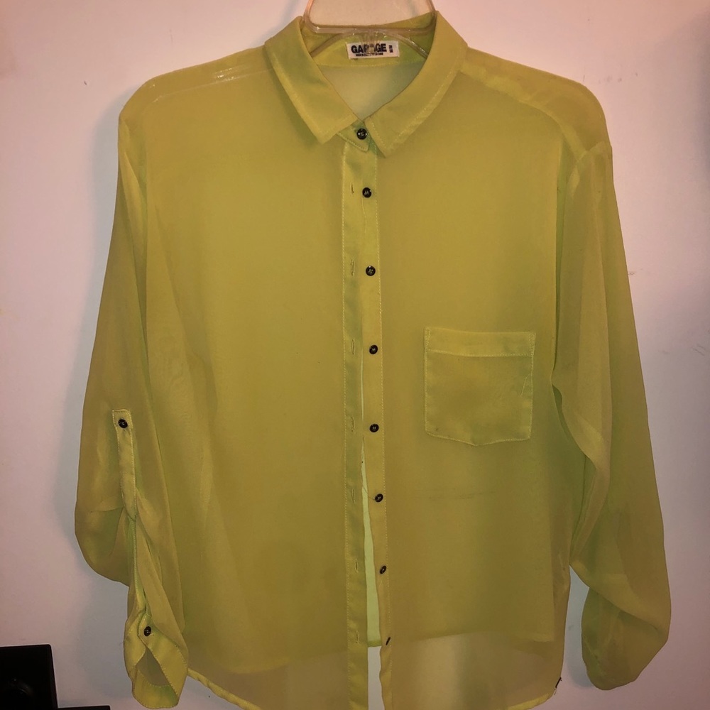 Sheer Yellow Garage Blouse
